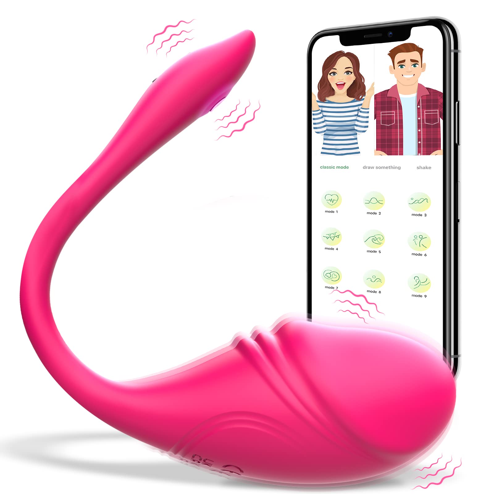 Vibrating Wearable G-Spot Egg Vibrator - Smart App Remote Control Pantie Vibe Dildo Anal Sex Toys With 10 Vibration Modes, Water