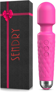 Female Vibrator, G-Spot & Sex Toy, 20 Modes & 8 Speeds Wand Massager, Quiet, Waterproof, USB Rechargeable Vibrator, Hand-Held Co