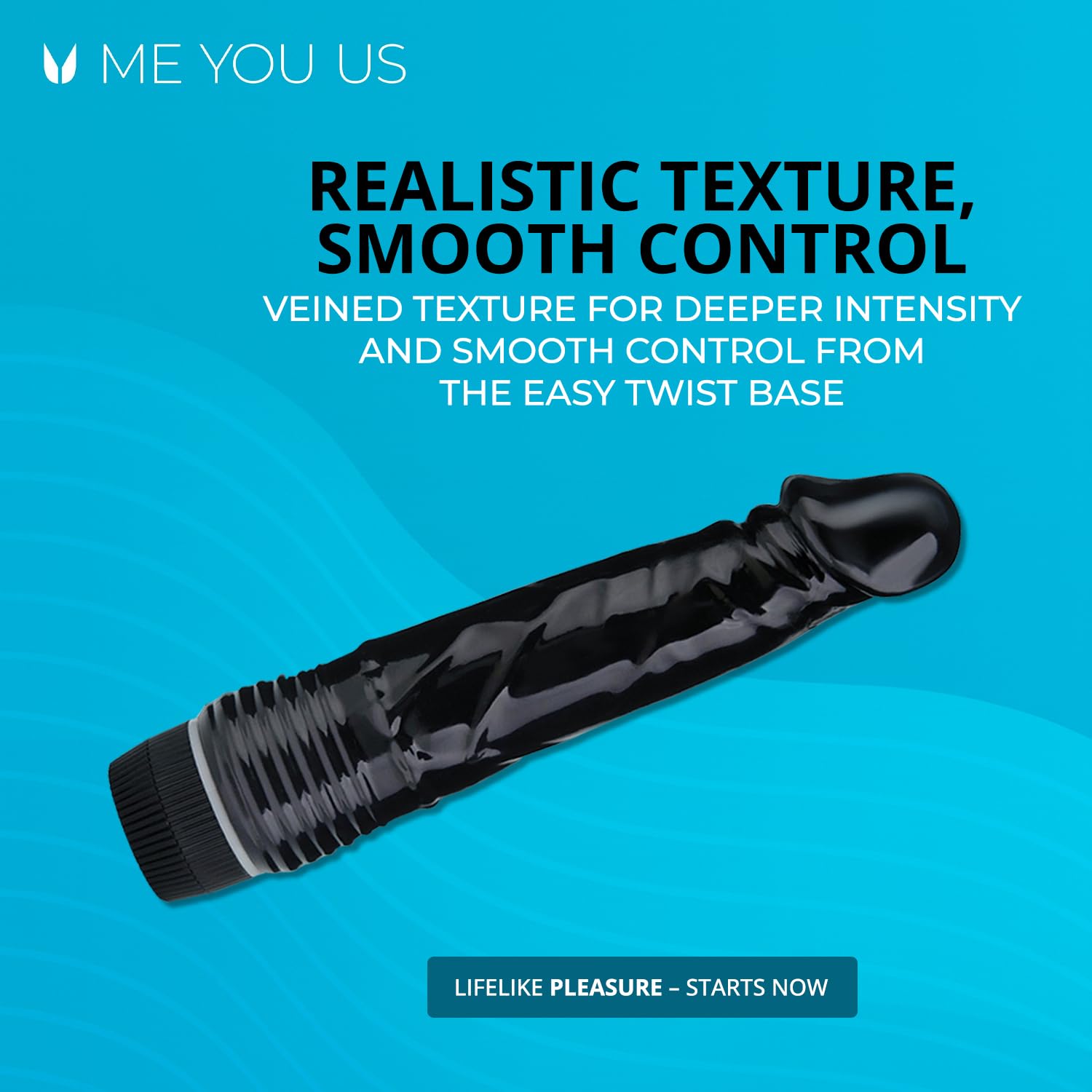 Me You Us Titan Realistic Vibrator Black