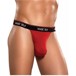Magic Silk Micro Thong, Red, Large