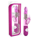7 Vibrating Functions Luxury Soft Rotating Beads Rabbit Vibrator - Clitoral G Spot Dual Stimulator - Ribbed Textured Shaft - Wat