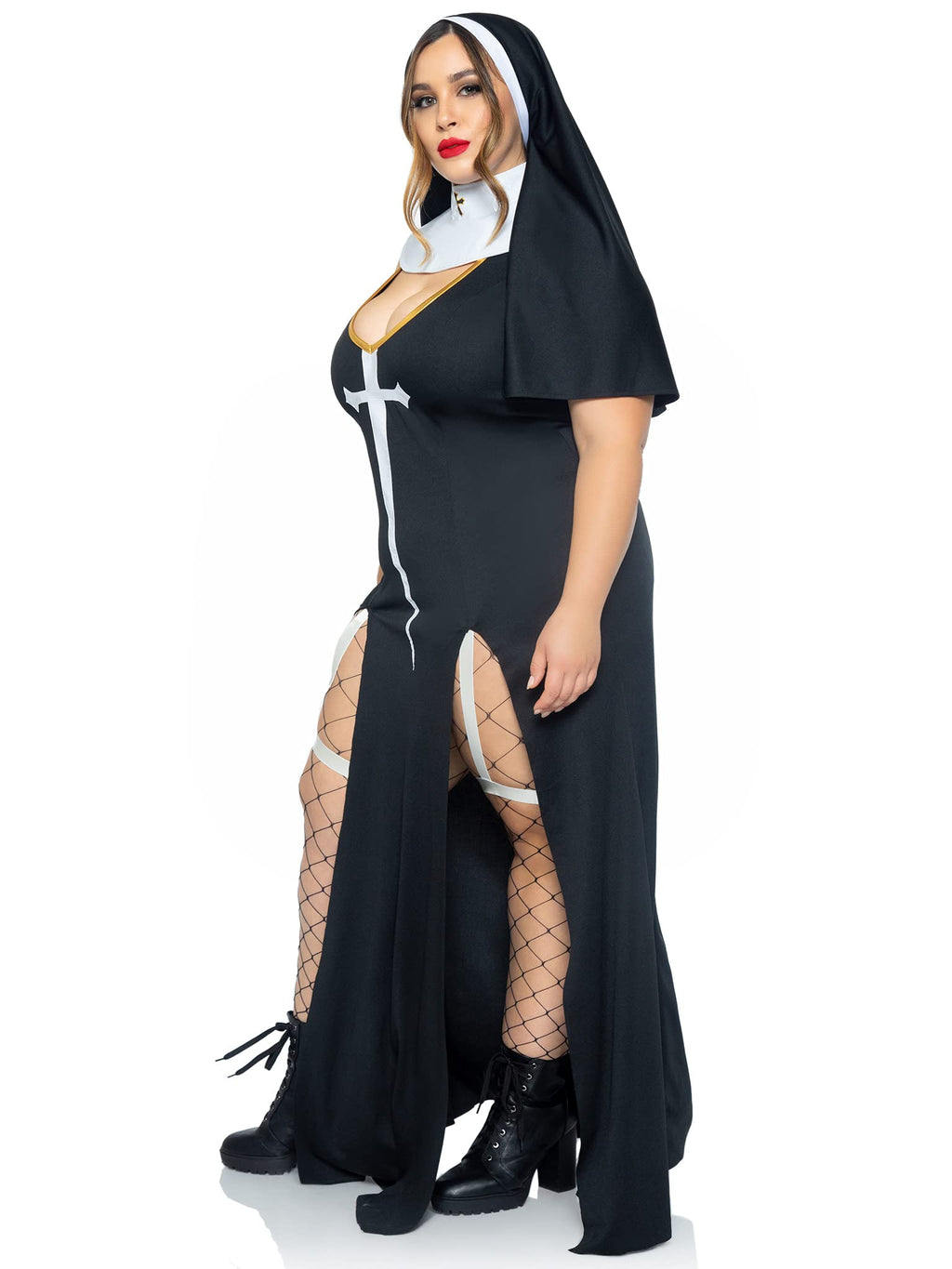 3 Pc Sultry Sinner, Includes D - 1X-2X / Blk/White