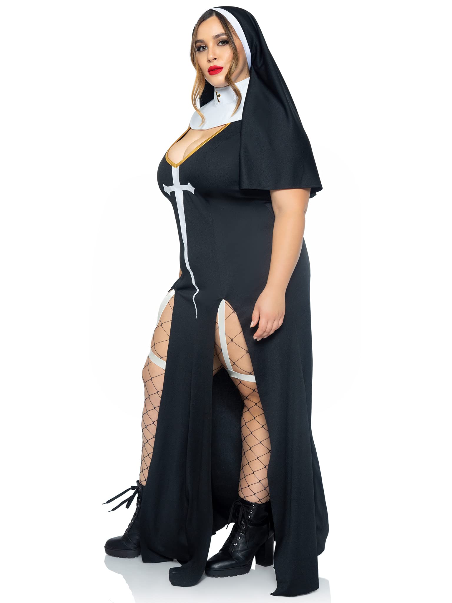 3 Pc Sultry Sinner, Includes D - 1X-2X / Blk/White