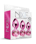 Global Novelties 81508: Nixie Metal Butt Plug Trainer Set Pink Metallic