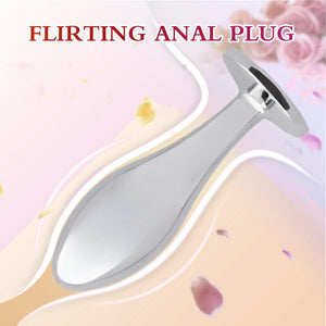 Sex Toys Anal Butt Plug, 3Pcs Adlut Toys Safety Metal Butt Plug Sexy Toy with Crystal Diamond Anal Toy for Men Women Anal Traine