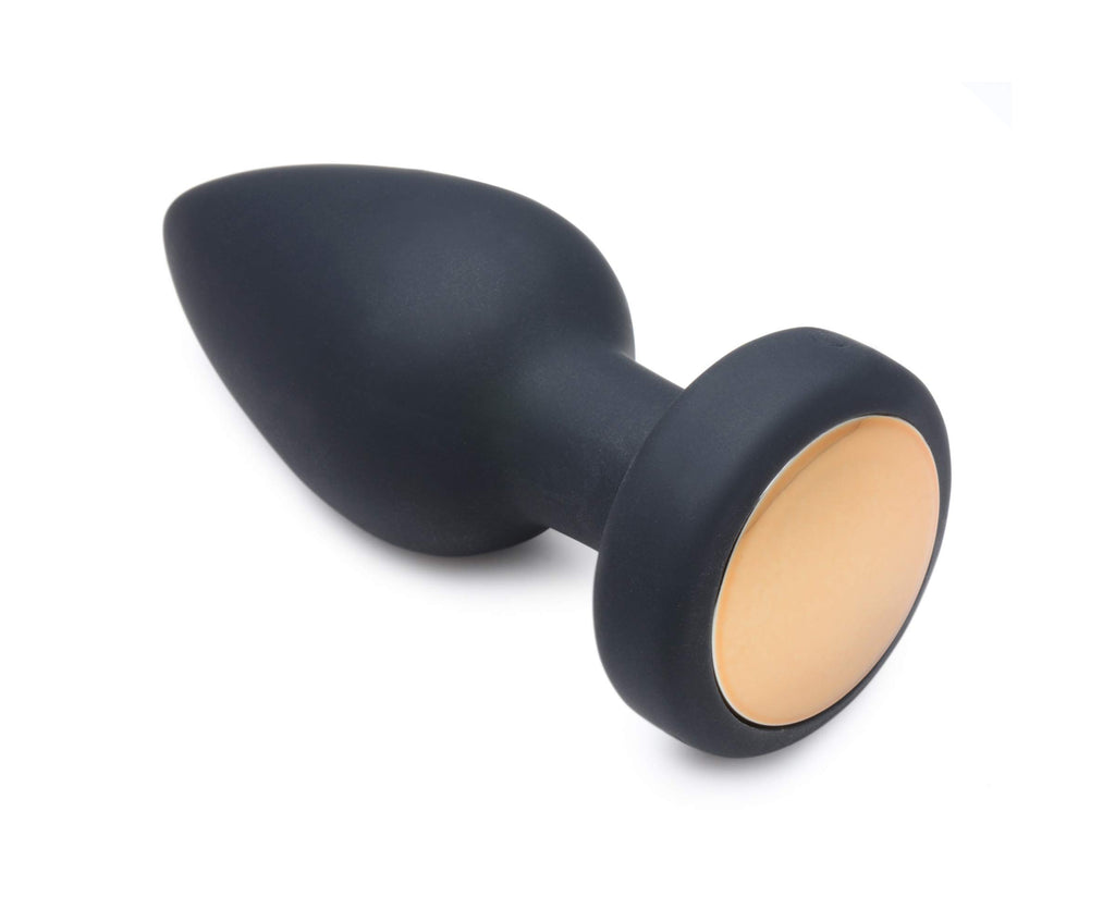 7X Light Up Rechargeable Anal Plug - Medium Black