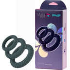 Maia Onyx Silicone Ring Set Of 3