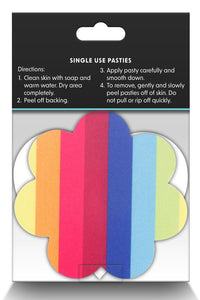 Pretty Pasties Pride Heart & Flower Rainbow 2 Pair