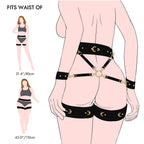UTIMI Sex Bondage BDSM Kit Restraints Adult SM 6PCS Sets with Adjustable Handcuffs Ankle Cuff Thigh Cuffs Waist Strap Blindfold