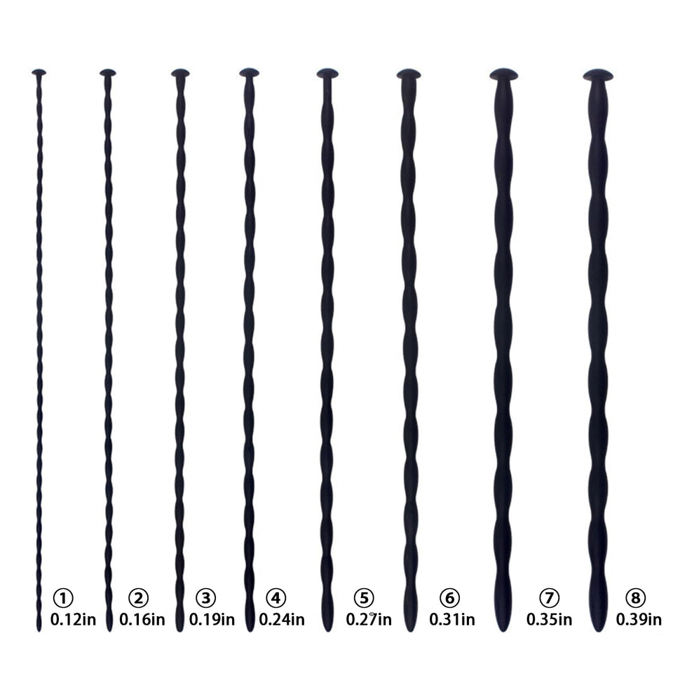 Silicone Urethral Blockage Dilation Provocative Masturbation Masturbation Stick Sex Toy 8 PcAS