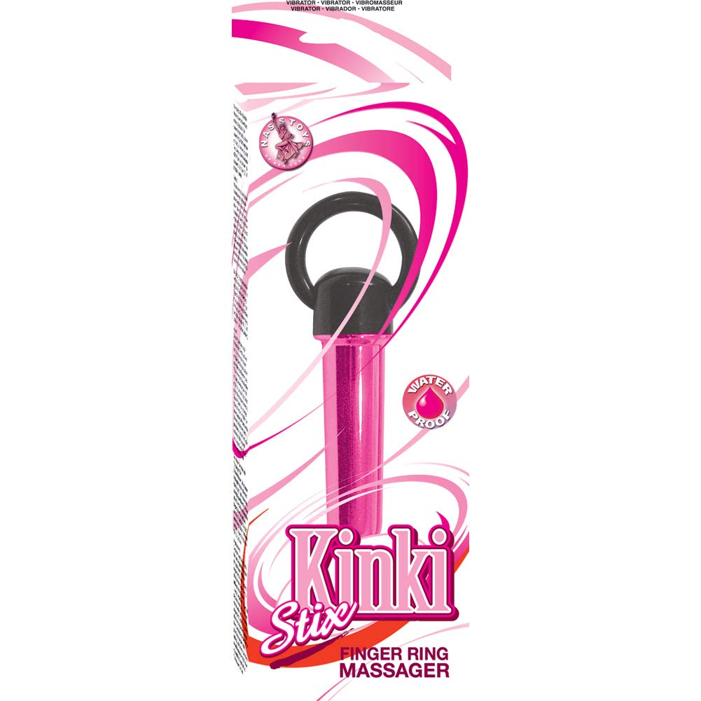 Nasstoys Kinki Stix Finger Ring Massager Waterproof, Pink