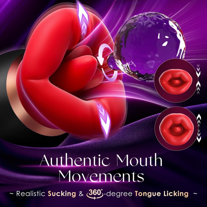 Jimiyef Adult Sex Toys Women Vibrator - APP Control Sucking Vibrater with 3 Suction 10 Vibration Tongule Licking for Clit Nipple