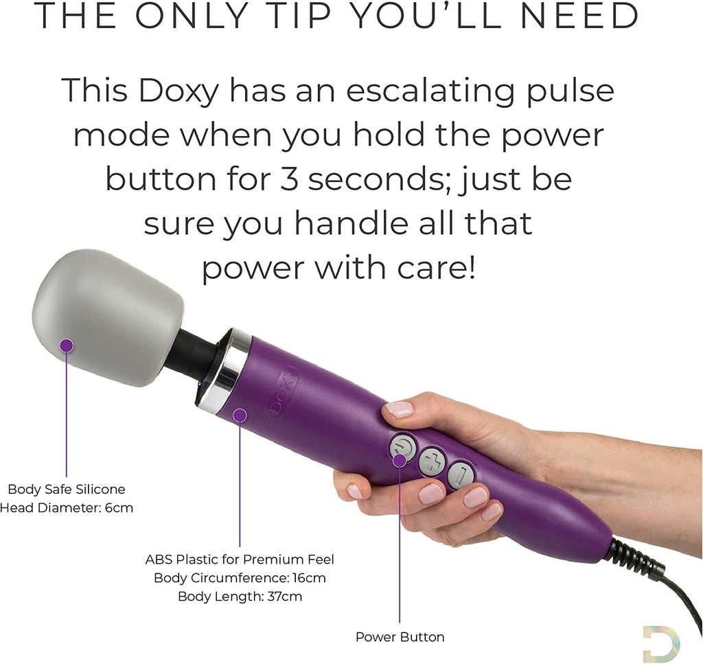 Doxy Wand Massager, Purple Xx-Large