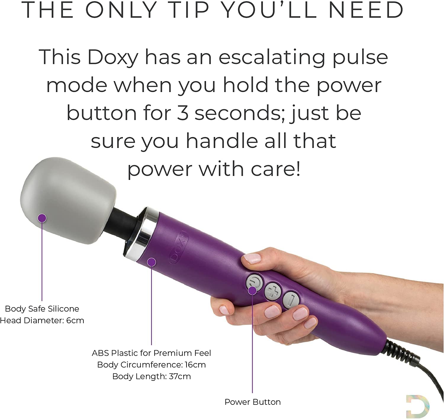 Doxy Wand Massager, Purple Xx-Large