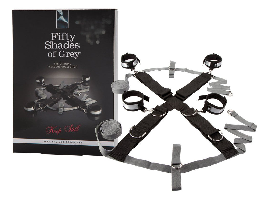 Fifty Shades Keep Still Over The Bed Cross Restraint Silver