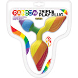 Hott Products Unlimited 64610: Rainbow Triple Play Butt Plug
