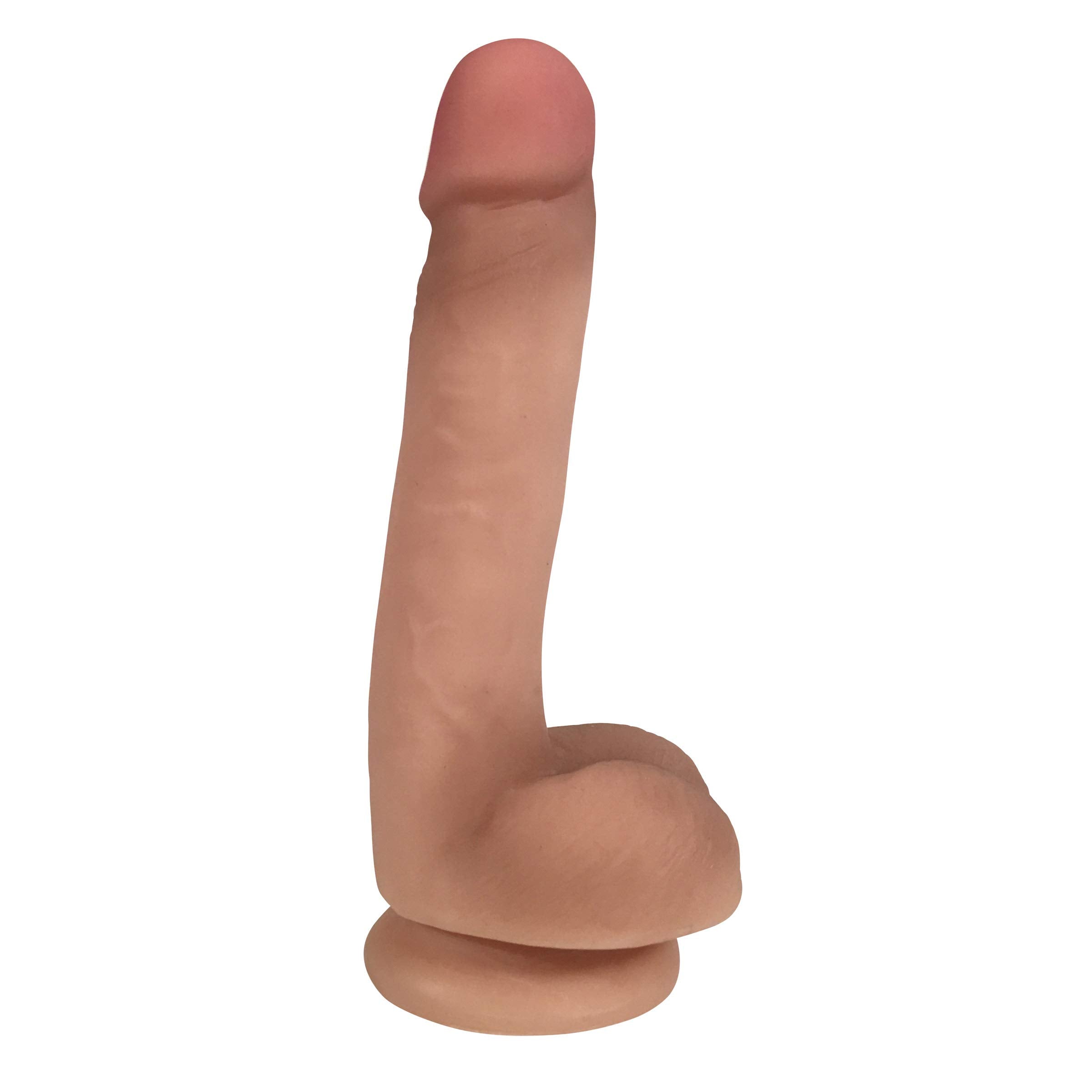 Easy Riders 7 Inch Dual Density Dildo with Balls - Flesh