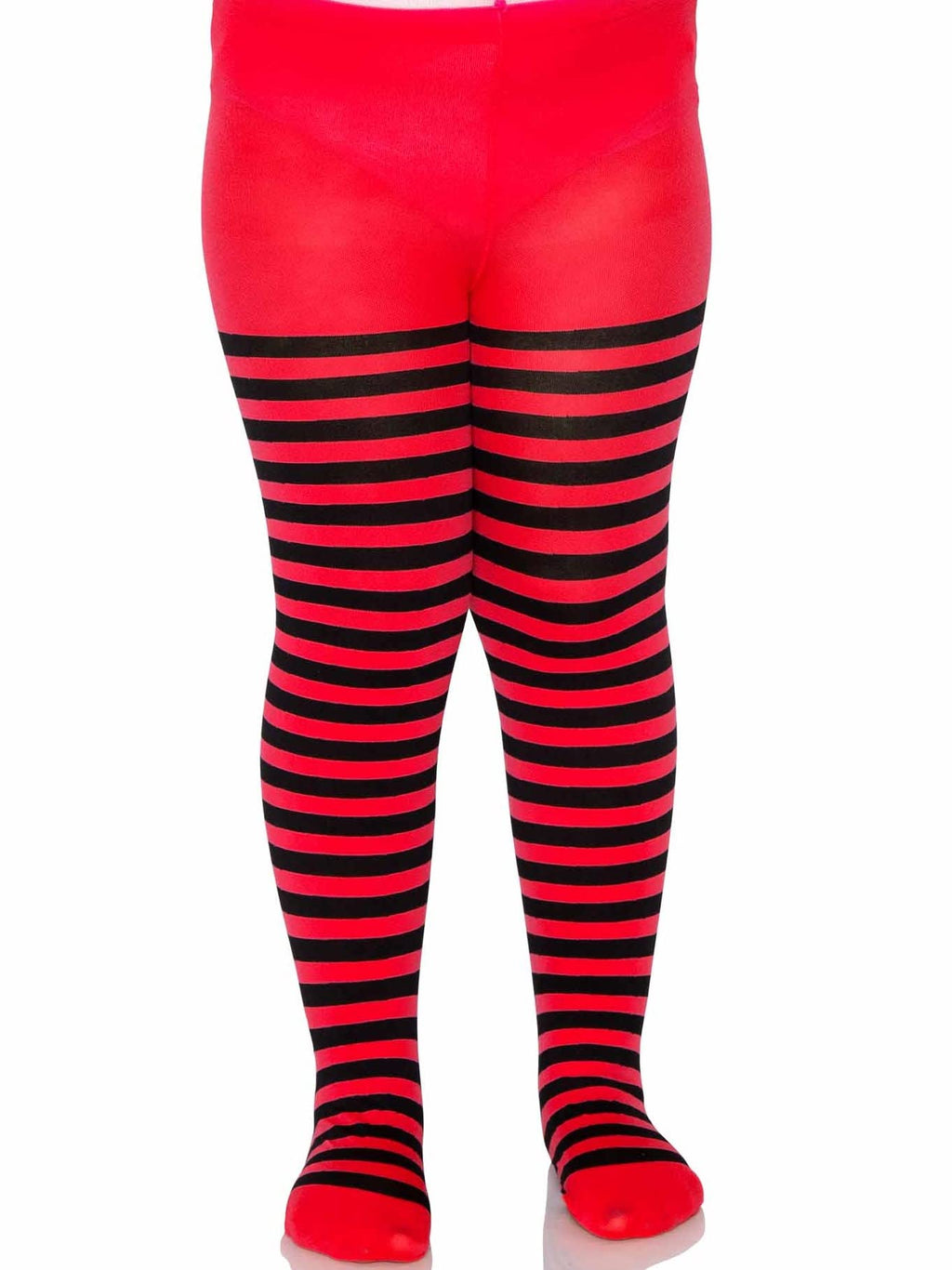 Girl Stripe Tights Large Black