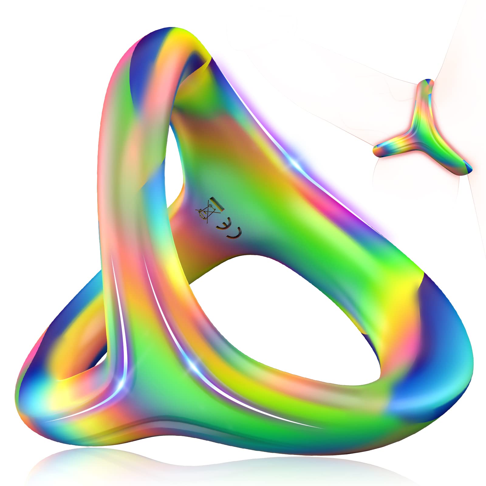 Silicone Penis Ring for Men, Adorime 3 in 1 Ultra Soft Stretchy Cock Ring Penis Enlargers Erect Support Ring, Sex Toy for Men, M