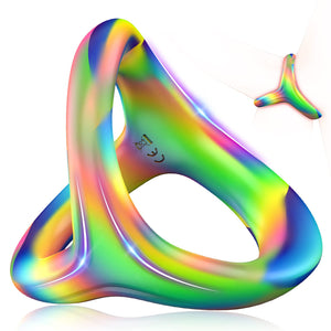 Silicone Penis Ring for Men, Adorime 3 in 1 Ultra Soft Stretchy Cock Ring Penis Enlargers Erect Support Ring, Sex Toy for Men, M