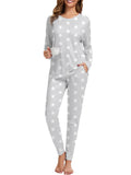 YGDHST Womens Matching Pajama Set Pants Cat Pajamas Soft Womens Lounge Sets Long Sleeve Top Pants With Pockets XXL