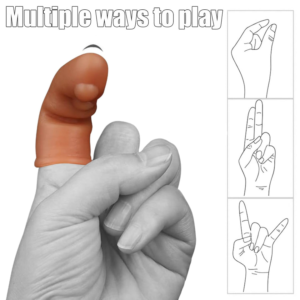 MFMYEE Two Magic Finger Masturbation Sex Toys - G-spot Finger Prostate Massager, Liquid Silicone Finger Sleeve with Bump for Cli