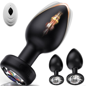 Anal Plug Vibrating Butt Plug, Adult Sex Toys 3PCS Silicone Anal Plugs, Anal Sex Toys with Remote Control 10 Vibrating Vibrator