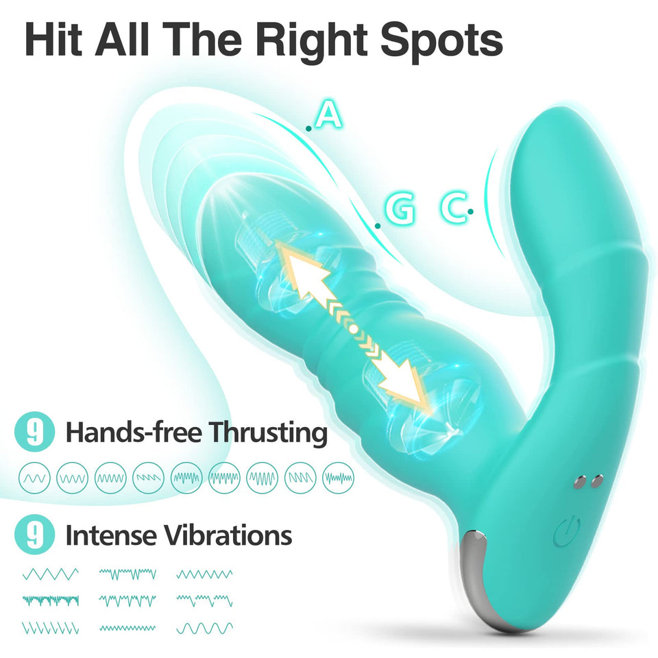 Adult Sex Toys for Women Pleasure - Wearable Thrusting Dildo with App&Remote Control Vibrators with 9 Powerful Strapless Strap-O