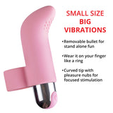 Adam and Eve 10 Function Silicone Rechargeable 10 Speed Finger Vibrator, Adjustable Stimulator, Insertable Bullet Sex Toy for Wo