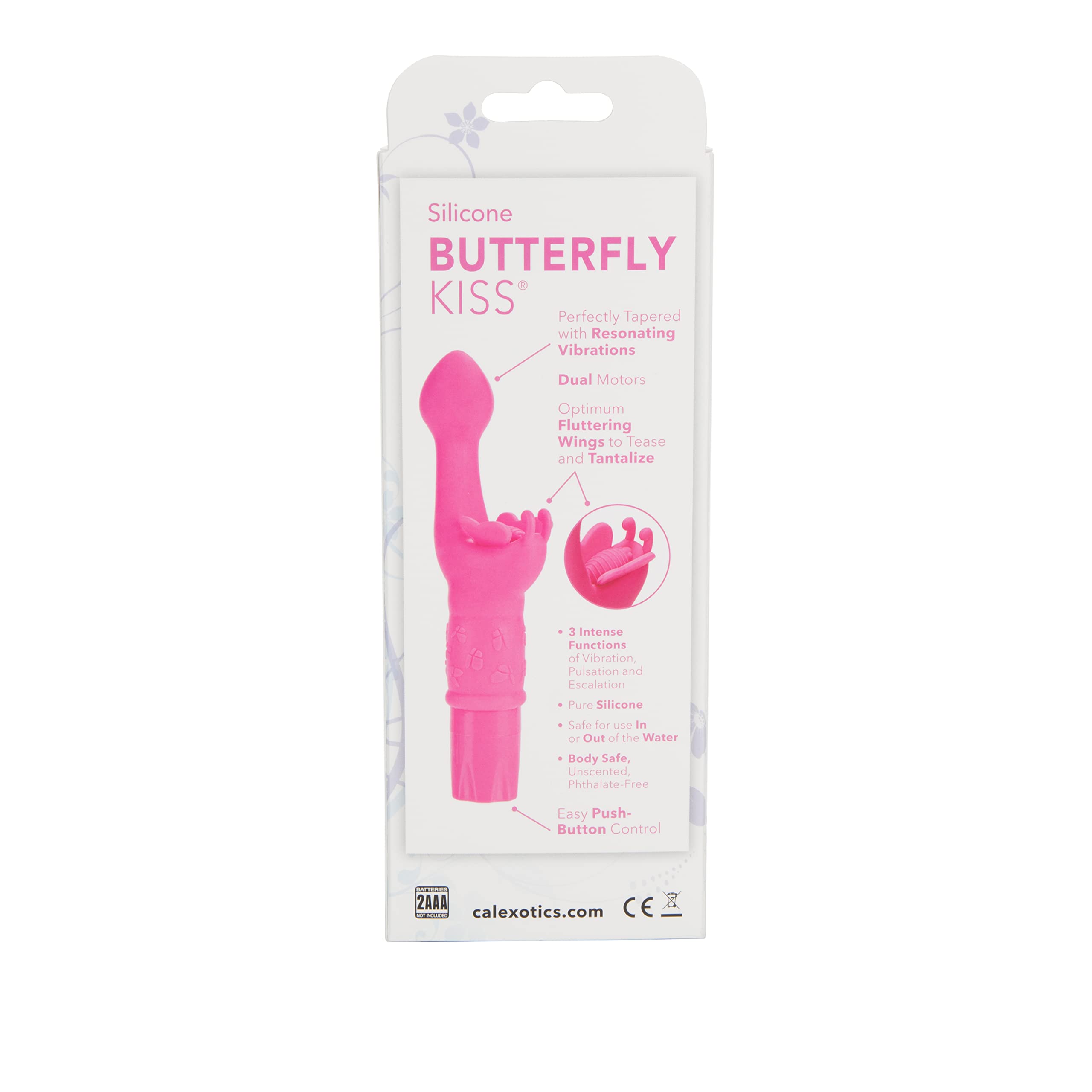 CalExotics Novelties Silicone Butterfly Kiss, Pink, 0.28 Pound
