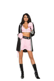 Elegant Moments Em-99070 Prizefighter 4 Pc. Costume Black/Pink / L