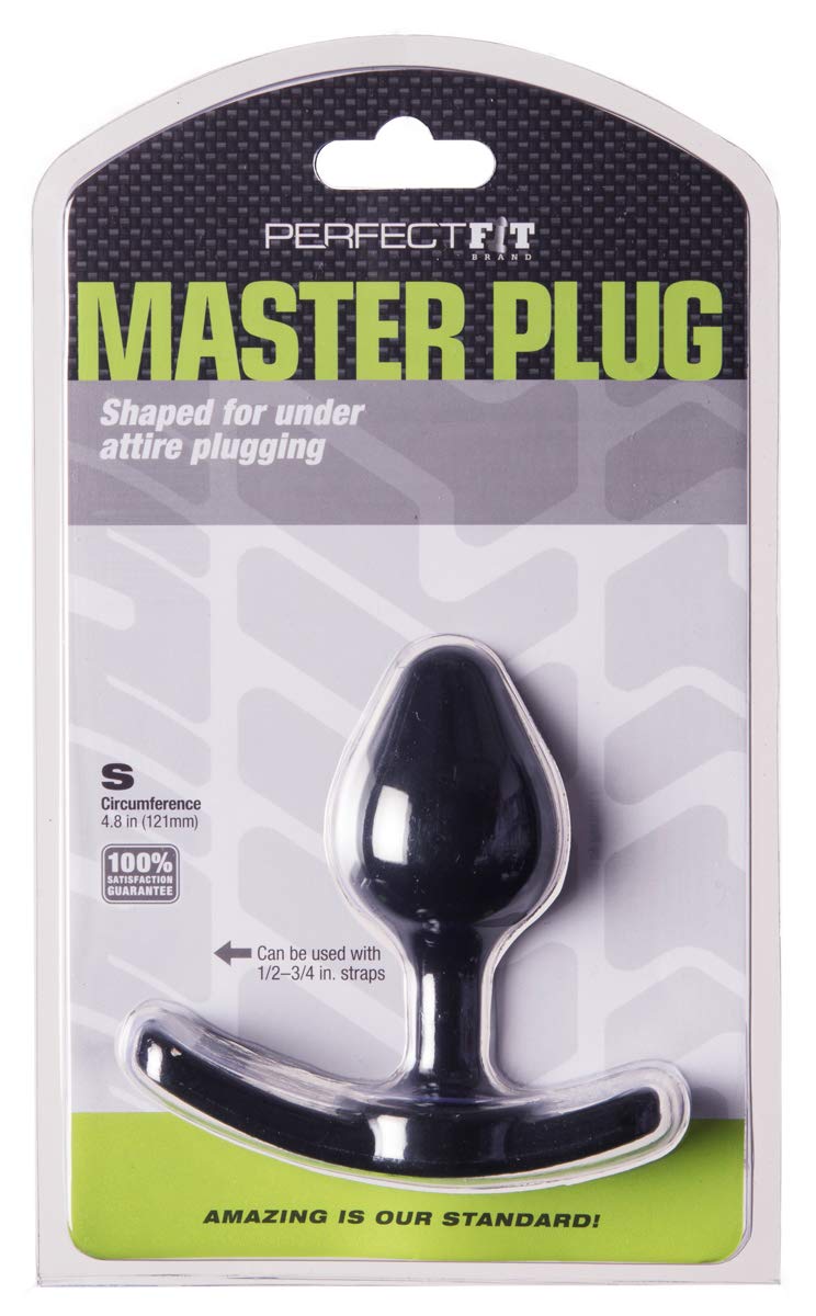 Perfectfit Brand Master Plug, Pfblend, Tpr/Polypropylene, Strap Compatible, Extended Wear, Black, Small Size Range Plug
