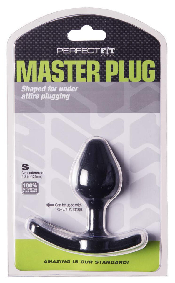 Perfectfit Brand Master Plug, Pfblend, Tpr/Polypropylene, Strap Compatible, Extended Wear, Black, Small Size Range Plug