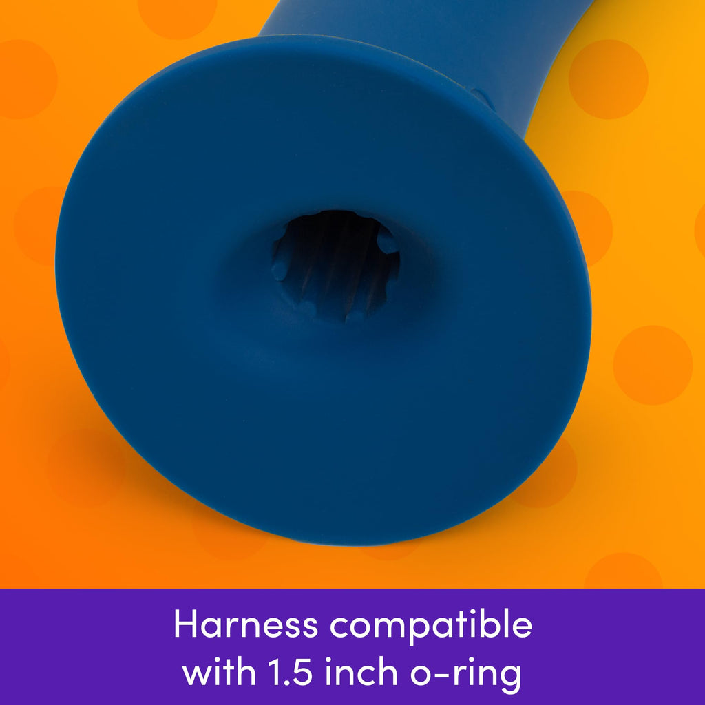 Lovehoney Curved Dildo - 9 Inch with Suction Cup - Flexible Anal Dildo for Men and Women - Harness Compatible Strap On - Smooth