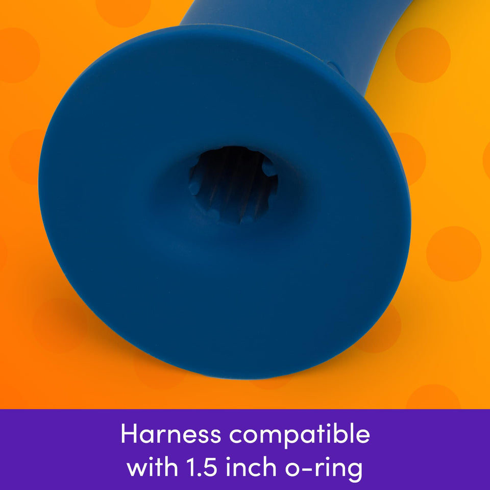 Lovehoney Curved Dildo - 9 Inch with Suction Cup - Flexible Anal Dildo for Men and Women - Harness Compatible Strap On - Smooth