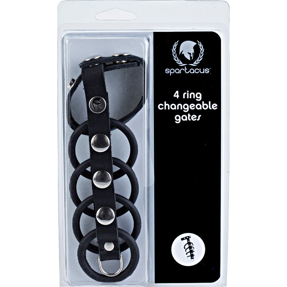 5 Ring Black Rubber Changeable Gates Of Hell