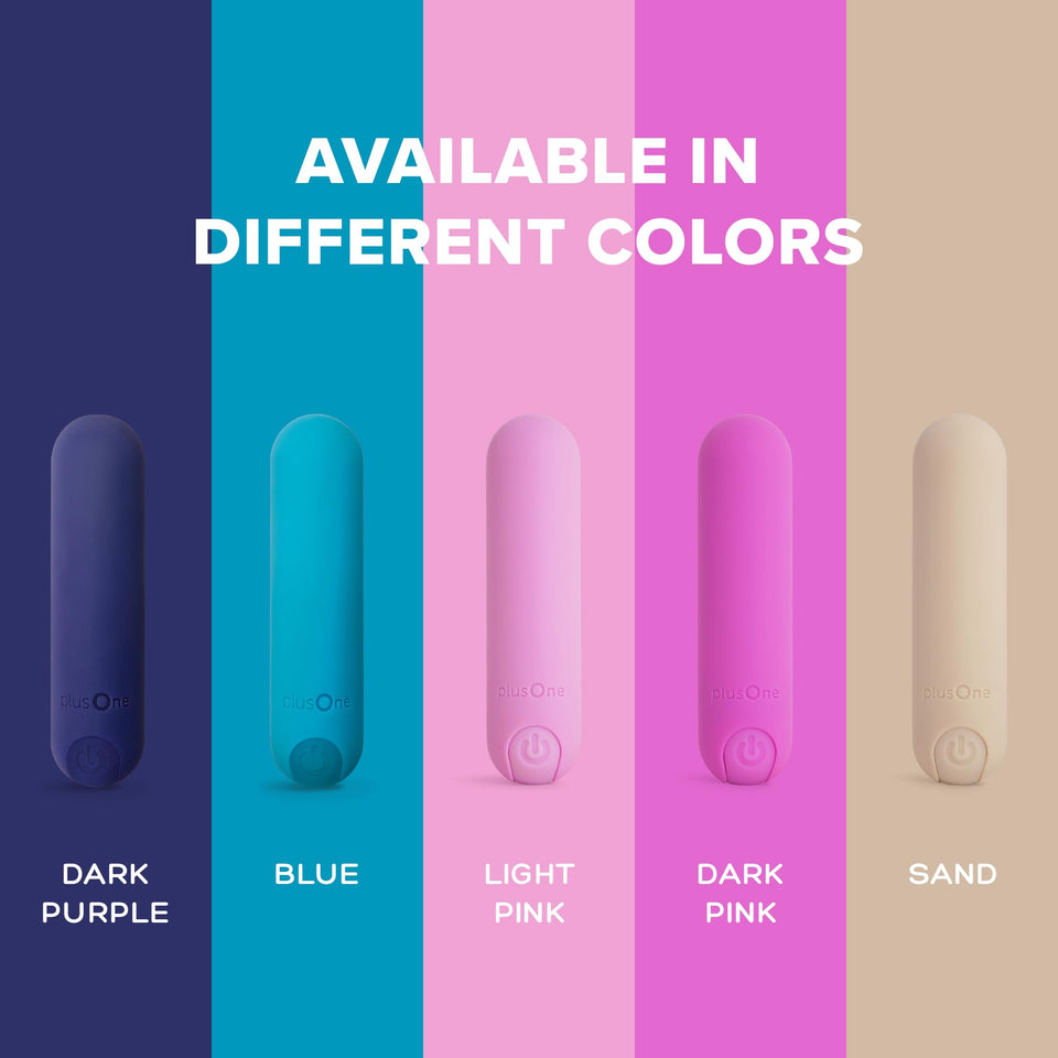Plusone Bullet Vibrator For Women With Finger Sleeve - Mini Vibrator Made Of Body-Safe Silicone, Fully Waterproof, Usb Rechargeable - Personal Massager With 10 Vibration Settings