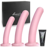 Anal Dildo Anal Plug Trainer Kit, 3 Sizes Butt Plug Training Silicone Dildo Anal Toys with Strong Suction Cup Adult Toys Prostat