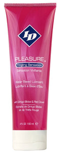 ID Lubricants Pleasure Personal Stimulating Lube, Water based, Tube, Pink 4 Fl Oz