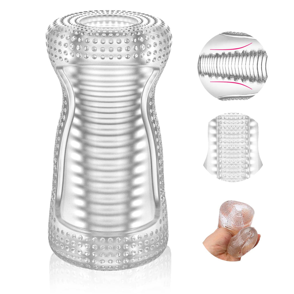 Male Masturbator Sex Toys for Men, Portable Pocket Pussy Stroker with Vagina Textured Blowjob Penis TPE Masturbation Sleeve for
