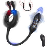 Thrusting Anal Toys Prostate Massager, lvhua 4 in 1 Male Sex Toy for Men Couples, 10 Vibrations x 10 Thrustions Remote Control A