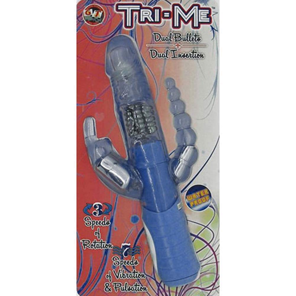 Tri Me Triple Stimulation Vibrator, Blue