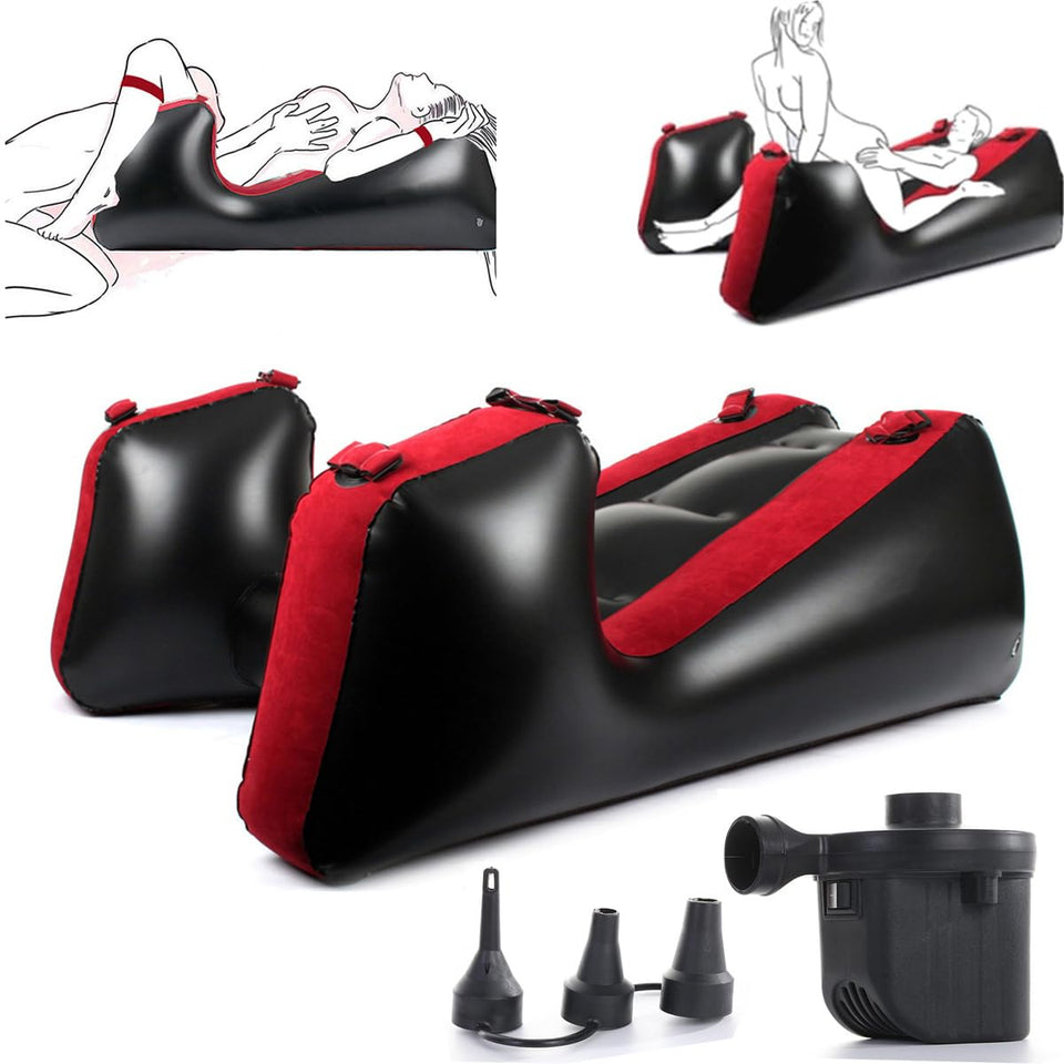 Inflatable Sex Sofa Chair with Electric Air Pump, Yocare Sex Bondage Furniture Ramp Cushion, Couples BDSM Toys Deeper Position S