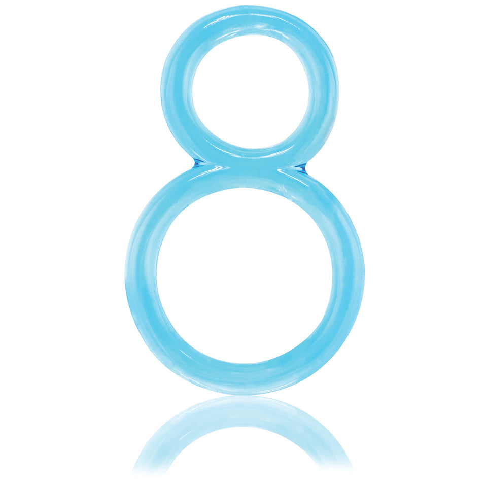 Screaming O Ofinity Cock Ring, Blue - Double Cock Ring - Penis Ring, Stretchy, Comfortable Pleasure Ring - Couple Sex Toys, Dick