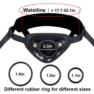 Adjustable Sex Strap On Harness for Women, Wide Bondage strapon with 4 Units Ring Strapless All Dildo Straps, Adult Sex Toy for