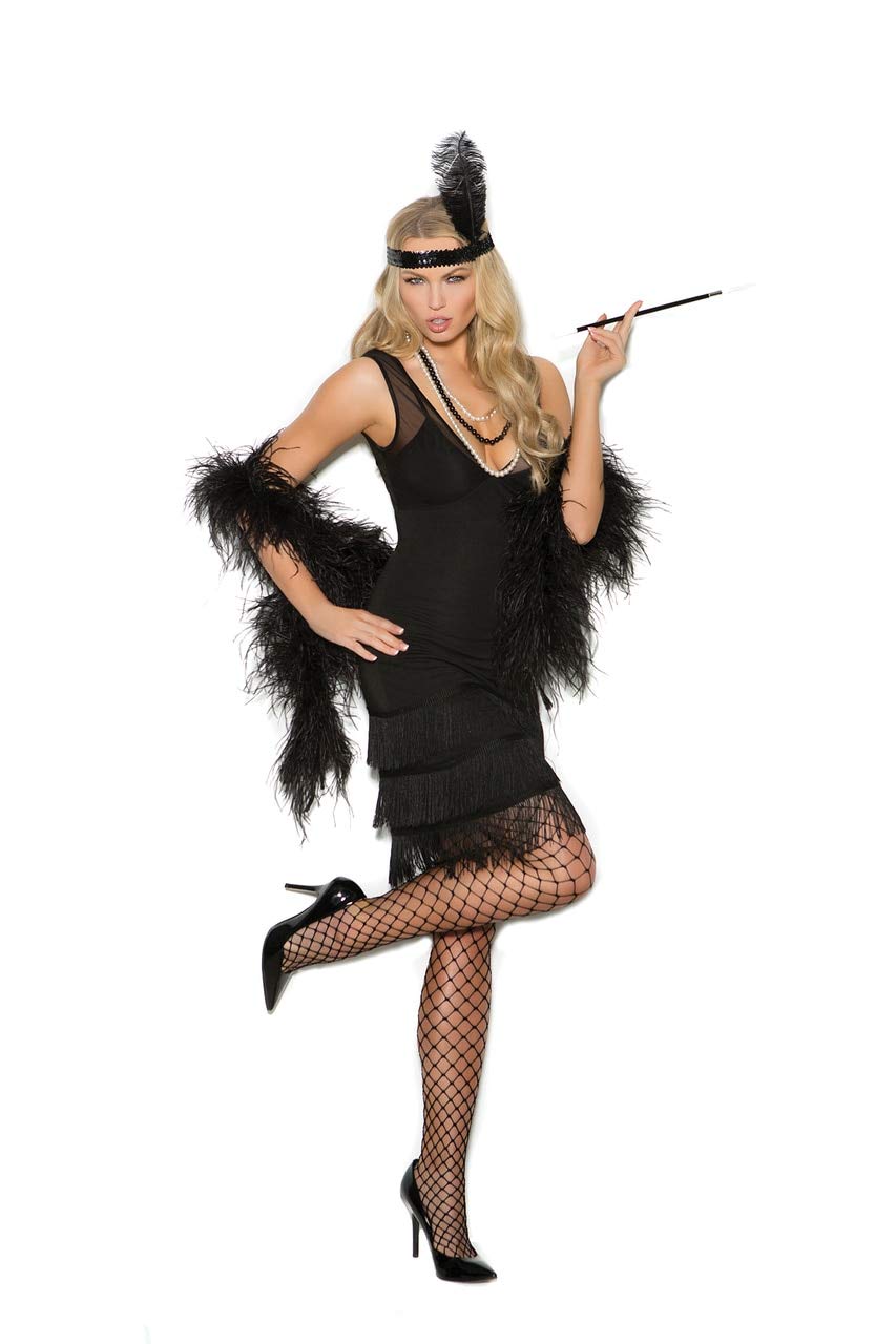 Elegant Moments Em-99051 Flapper - 2 Pc. Costume Black / M