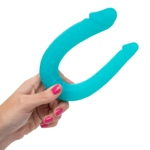CalExotics SE-0311-75-2 Silicone Double Dong AC/DC Dong - Teal