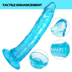 9.4 ' ' Soft Realistic Dildo Sex Toys with Suction Cup for Hands-Free Play, Blue Thick Penis Suitable for Women/Men/Gay/Couples
