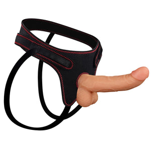 Strap On Dildo with Harness, 8.5 '' Strong Suction Cup Realistic Dildo Removable Pegging Big Dildo with Adjustable Hollow Strapo