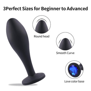 Anal Plugs Adult Sex Toy,3pcs Jeweled Anal Toys Anal Training Kit Adult Sex Toys Games Small Butt Plug,Personal Anal Plug for Ad